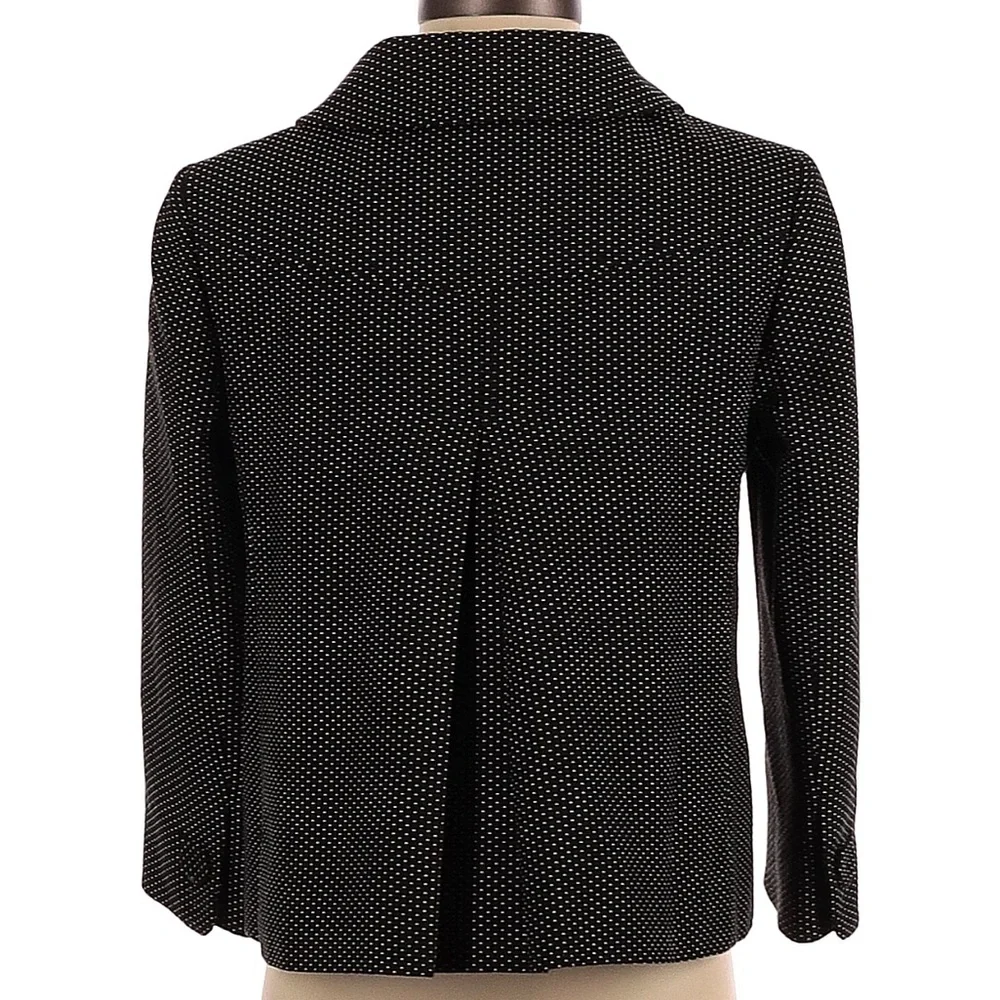 Ann Taylor Black and White Polka Dot Patterned Blazer Size 4